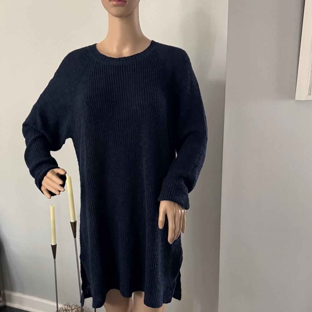 Eileen Fisher Dark Blue Tunic Sweater